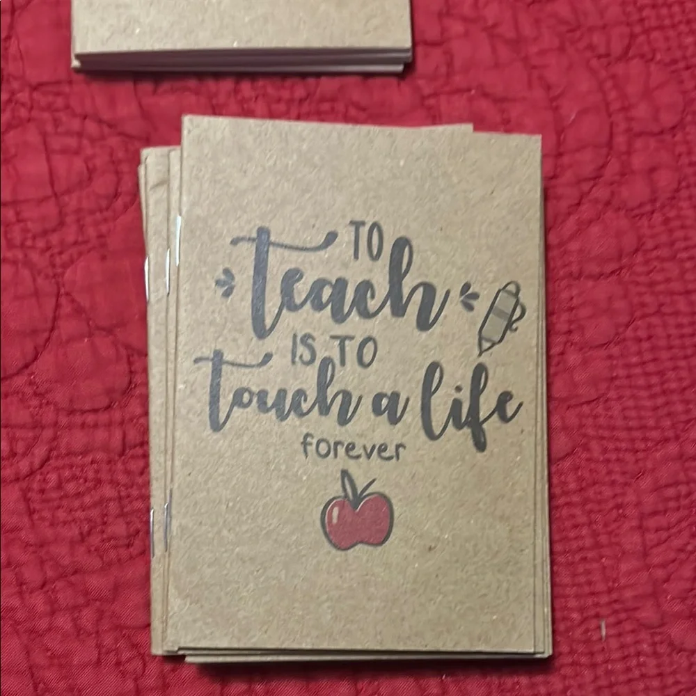 Inspirational Teacher small notebooks.